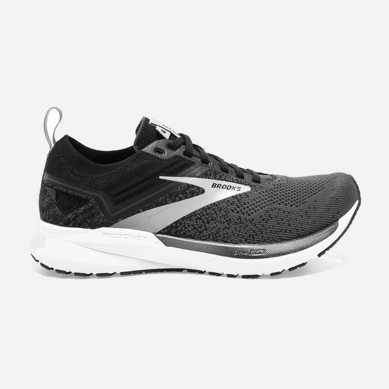 Tenis Brooks Ricochet 3 Lightweight - Zapatillas Para Correr En Asfalto Mujer - Negras / Blancas (YE